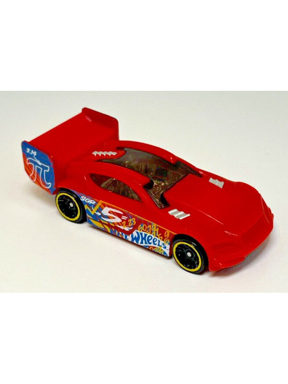Hot Wheels Time Tracker Math Car 3.14 Pi Red 2012 Mattel